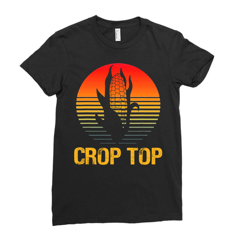 Corn Crop Top Funny Farmer Farming Corn Lover Summer Style Ladies Fitted T-Shirt by JamesArtists | Artistshot