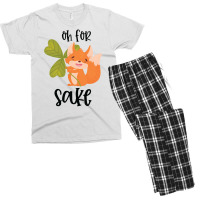 Funny, Oh For Fox Sake Men's T-shirt Pajama Set | Artistshot