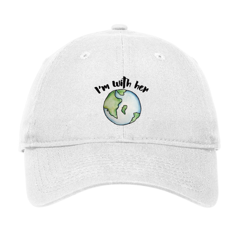 I39m With Her Mother Earth Adjustable Cap | Artistshot