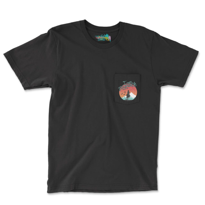 Ian Munsick M Erch Sunset Ride T Shirts Gift For Fans For Men And Wome Pocket T-shirt | Artistshot