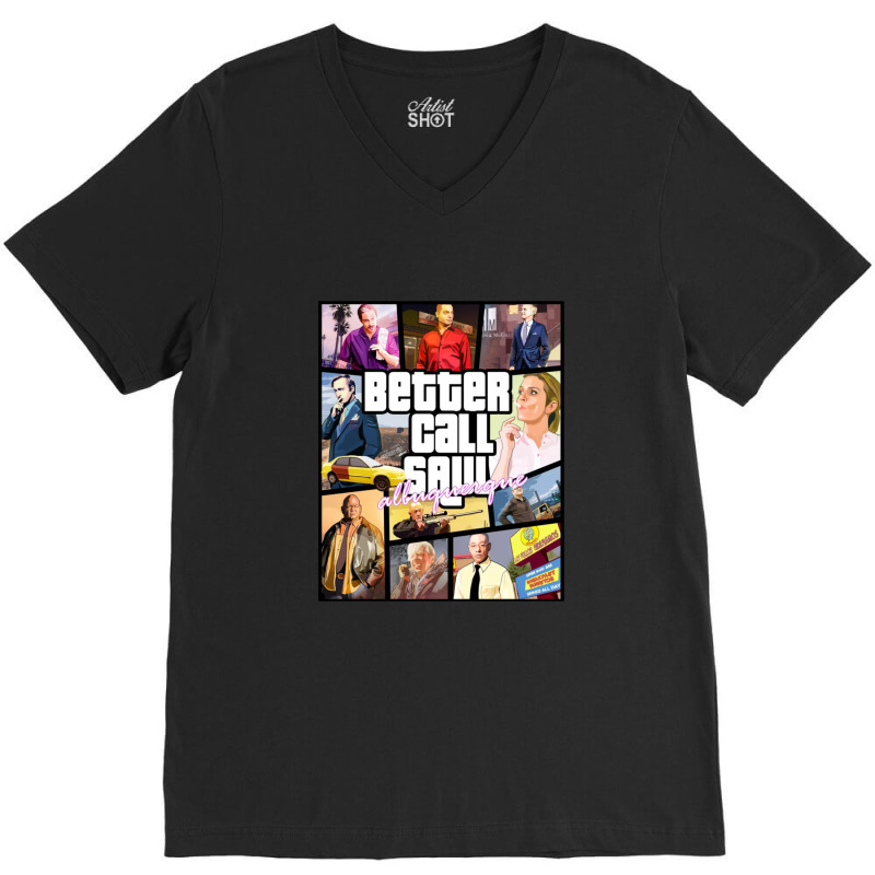 Better Call Saul Albuquerque Gta Art 1 V-Neck Tee by TresaHollen | Artistshot