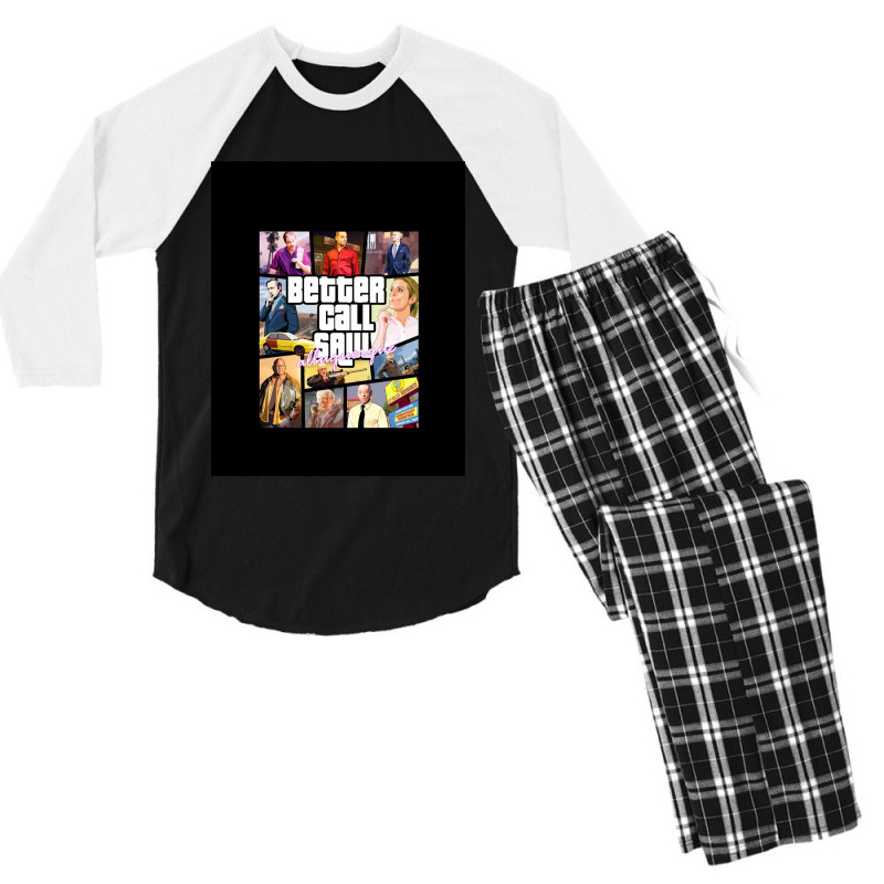 Better Call Saul Albuquerque Gta Art Men's 3/4 Sleeve Pajama Set by TresaHollen | Artistshot