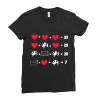 Valentine Math Equations  For Math Teachers Ladies Fitted T-shirt | Artistshot