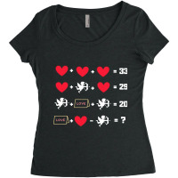 Valentine Math Equations  For Math Teachers Women's Triblend Scoop T-shirt | Artistshot