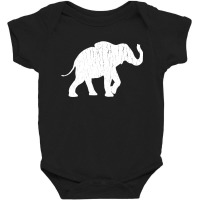 Distressed Elephant Silhouette Baby Bodysuit | Artistshot