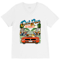 Arcade Out Run Video Game T Shirt V-neck Tee | Artistshot