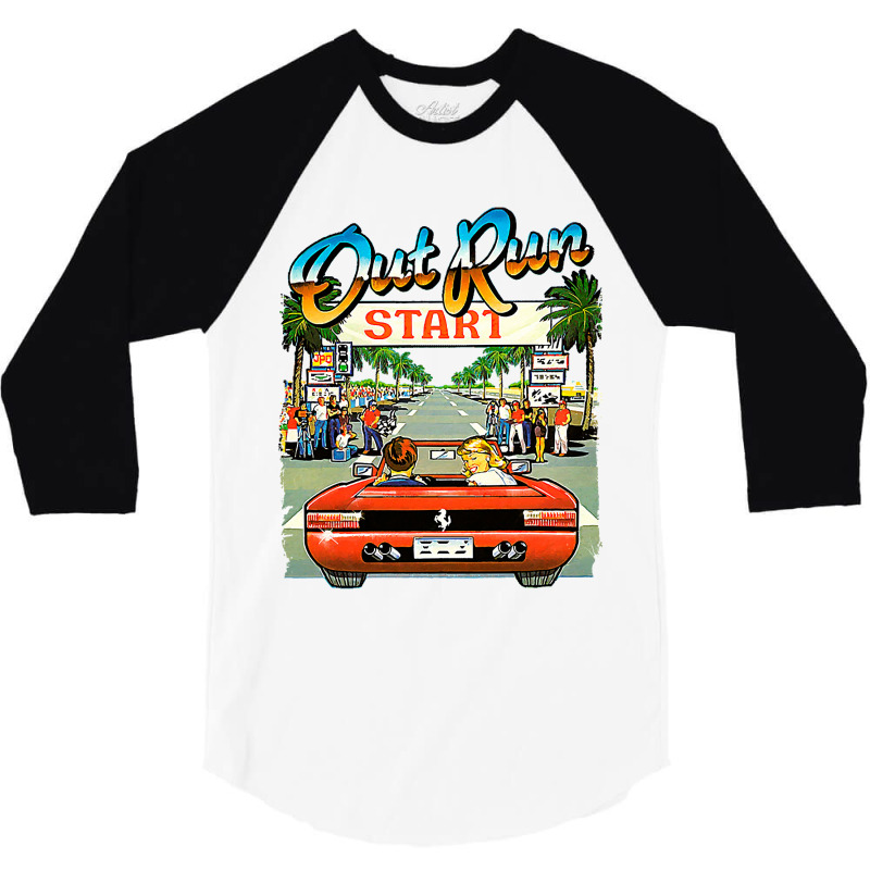 Arcade Out Run Video Game T Shirt 3/4 Sleeve Shirt | Artistshot