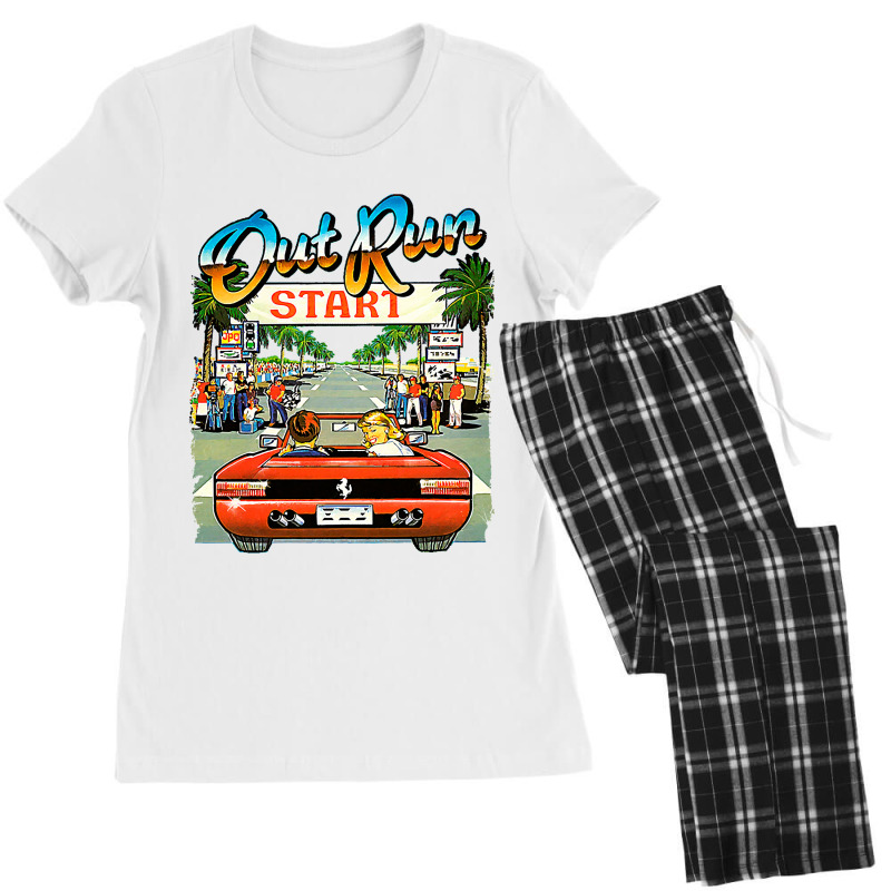 Arcade Out Run Video Game T Shirt Women's Pajamas Set by MeganArtist | Artistshot