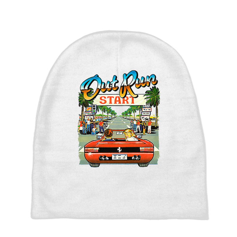 Arcade Out Run Video Game T Shirt Baby Beanies | Artistshot