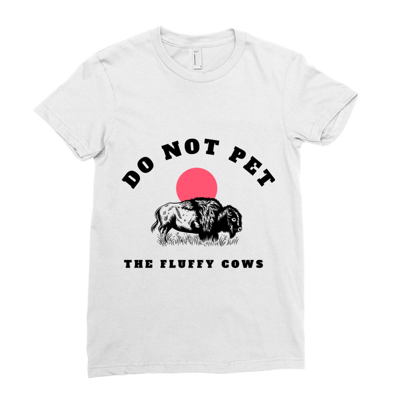 Do Not Pet The Fluffy Cows   Copy Copy Copy Copy Copy Copy Copy Ladies Fitted T-Shirt by JamesArtists | Artistshot