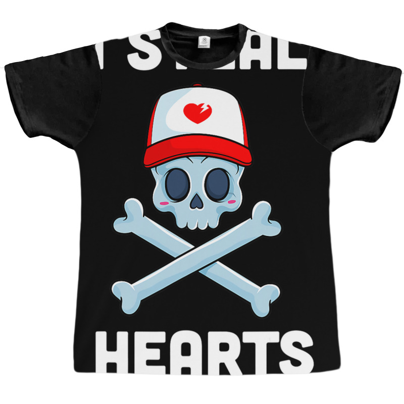 I Steal Hearts Valentines Day Pirate Boys Valentine Boy Graphic T-shirt | Artistshot