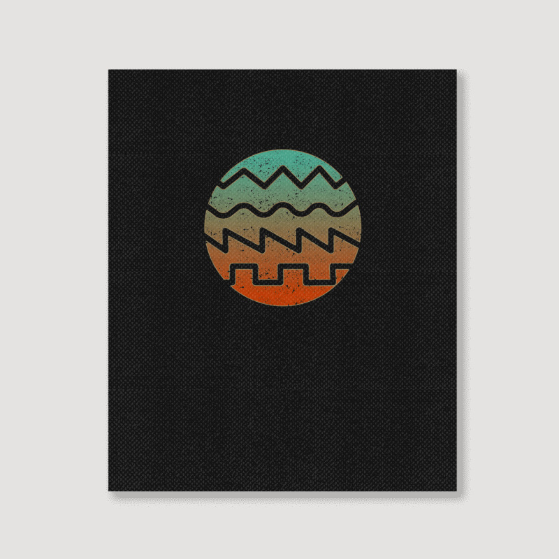 Synthesizer Fan Waveform Portrait Canvas Print | Artistshot