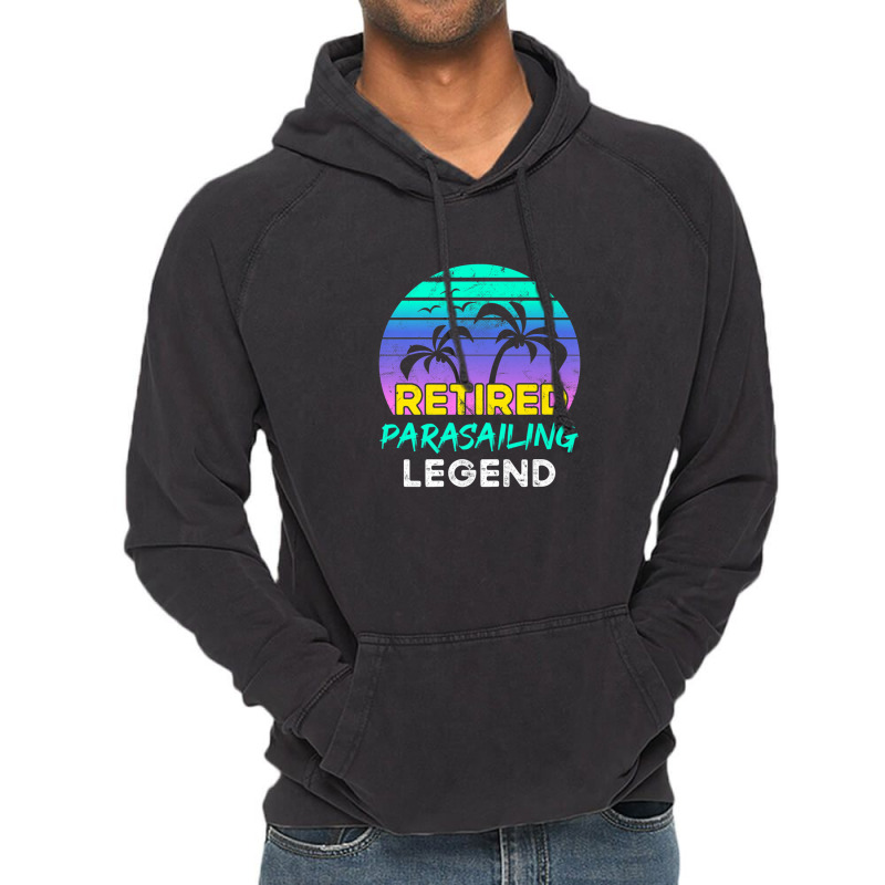 Retired Parasailing Legend Retirement Retro 80's Sunset Vintage Hoodie by brcarjonesyi | Artistshot