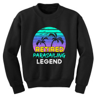 Retired Parasailing Legend Retirement Retro 80's Sunset Youth Sweatshirt | Artistshot