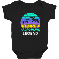 Retired Parasailing Legend Retirement Retro 80's Sunset Baby Bodysuit | Artistshot