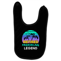 Retired Parasailing Legend Retirement Retro 80's Sunset Baby Bibs | Artistshot