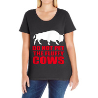 Do Not Pet The Fluffy Cows Classic  Copy Ladies Curvy T-shirt | Artistshot