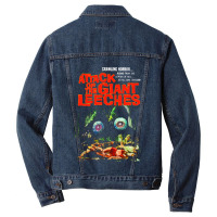 Attack Of The Giant Leeches Poster Men Denim Jacket | Artistshot