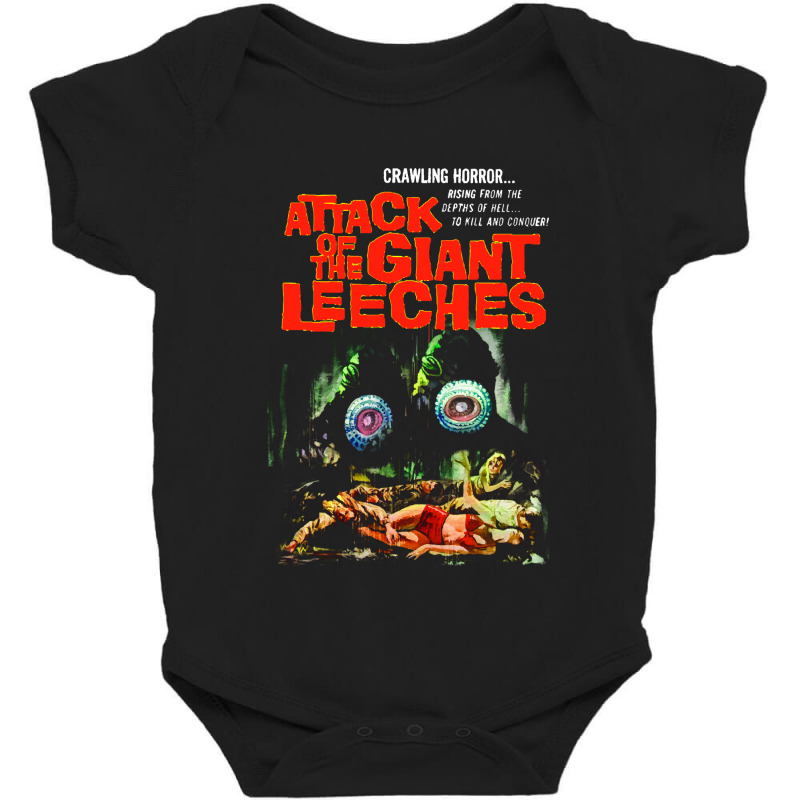 Attack Of The Giant Leeches Poster Baby Bodysuit by MeganArtist | Artistshot