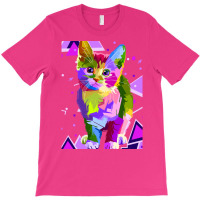 70s 80s Party Cat Psychedelic Colorful Retro Trippy Cat Classic  (1) T-shirt | Artistshot