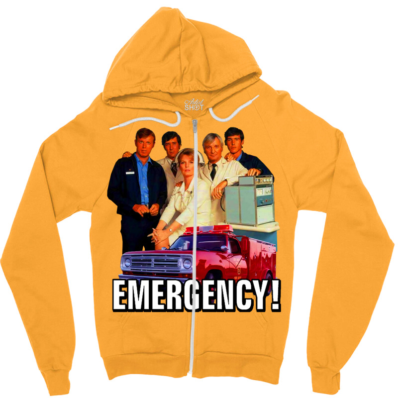 Retro Vintage 70s Emergency! Cast Tribute Zipper Hoodie | Artistshot