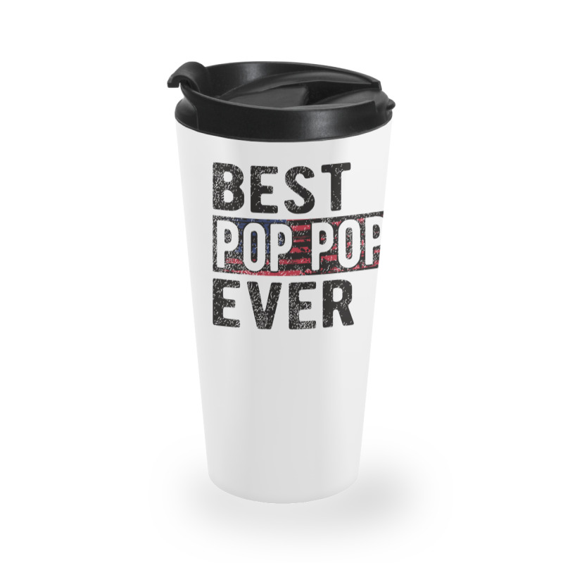 Best Pop Pop Grandpa Fathers Day Pop Pop Granddad 2 Travel Mug | Artistshot