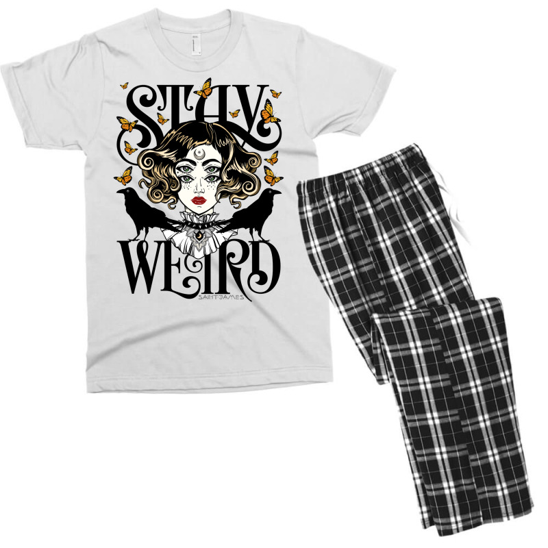 Rose And The Ravens {stay Weird} Colour Version Men's T-shirt Pajama Set | Artistshot