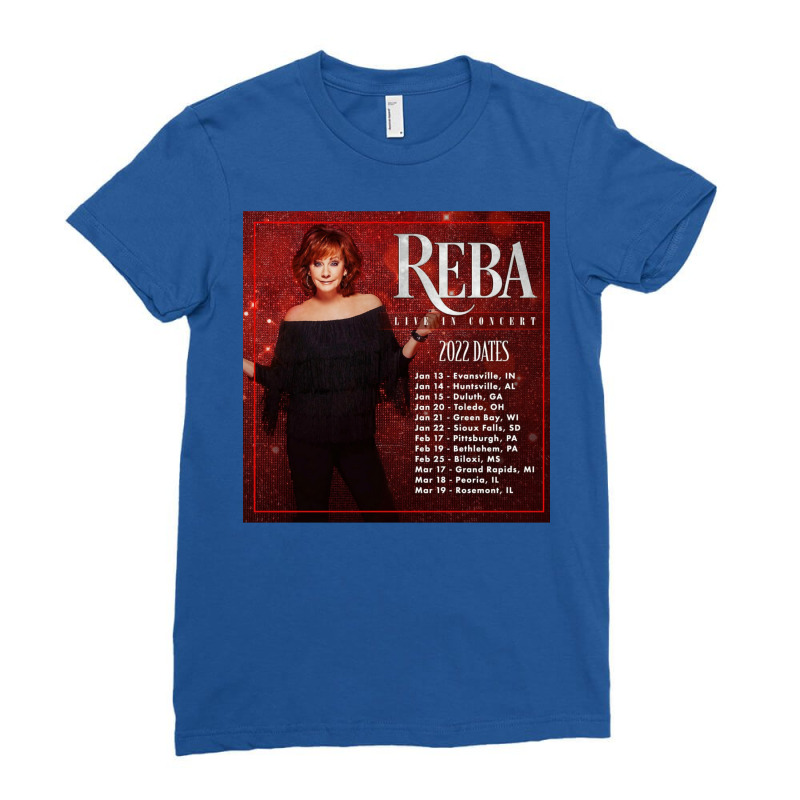 Reba Tour 2022 Locations And Dates Ladies Fitted T-Shirt by idotsnazeed0 | Artistshot