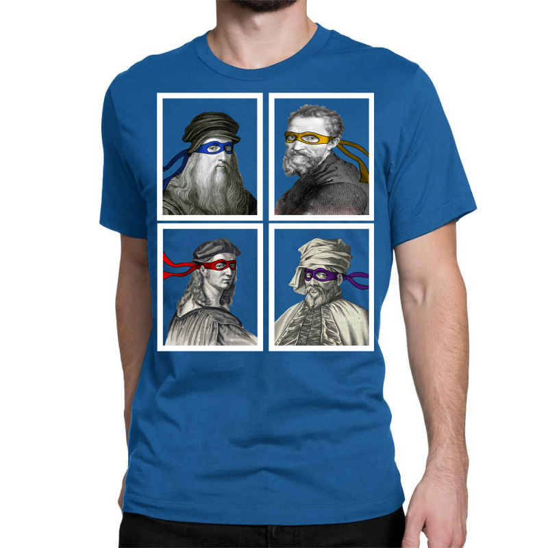 Ninja Artists Leonardo Donatello Raphael Michelangelo Parody Renaissan Classic T-shirt by joueekultaiu | Artistshot