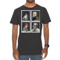 Ninja Artists Leonardo Donatello Raphael Michelangelo Parody Renaissan Vintage T-shirt | Artistshot