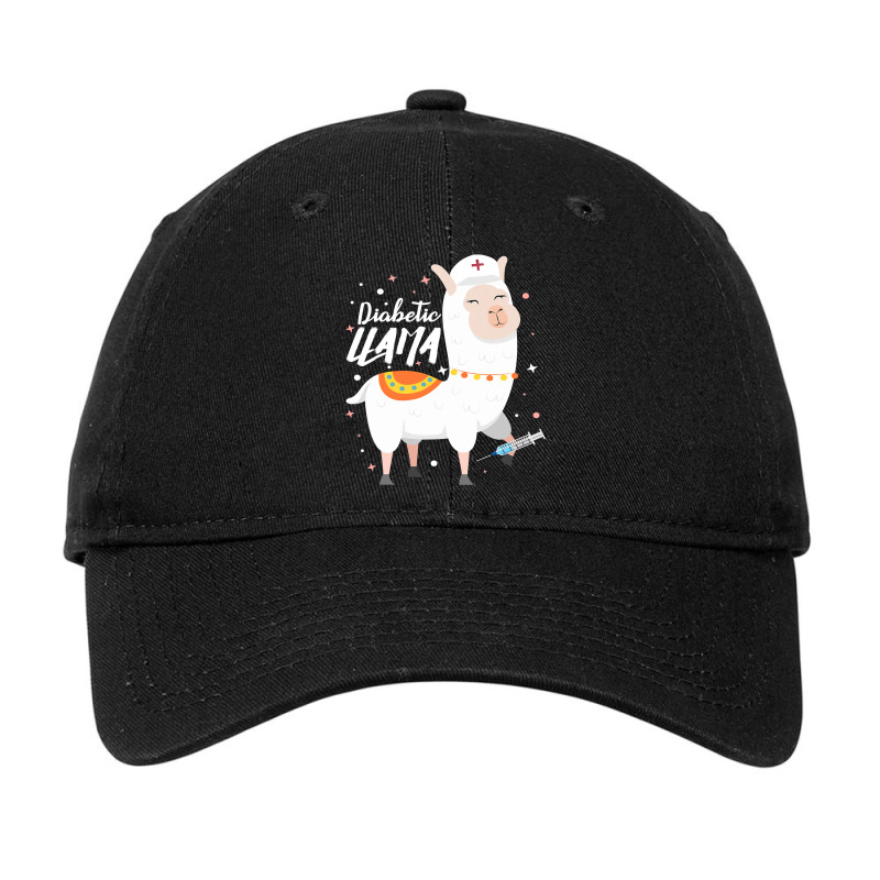 Diabetic Llama For Diabetes Awareness With Alpaka 104 Adjustable Cap by SCOTTALLENZ | Artistshot