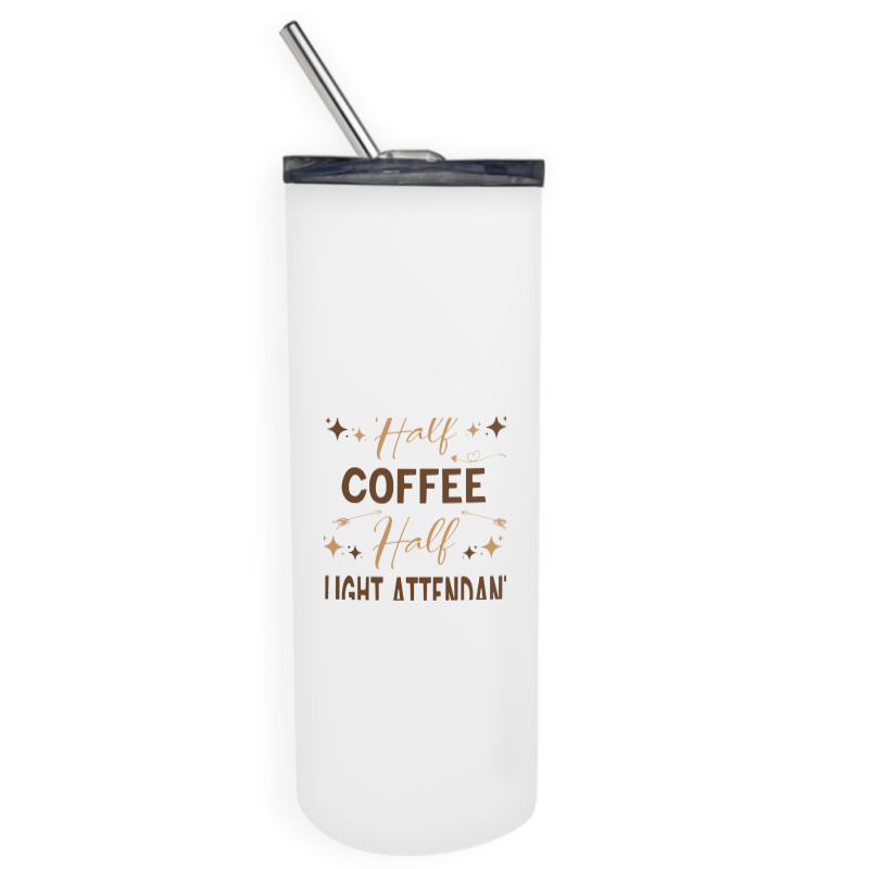 Gift For Flight Attendant Love Coffee Skinny Tumbler | Artistshot