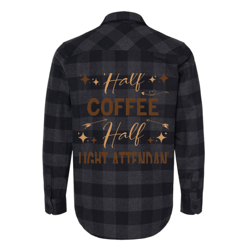 Gift For Flight Attendant Love Coffee Flannel Shirt | Artistshot