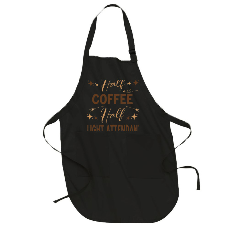 Gift For Flight Attendant Love Coffee Full-length Apron | Artistshot