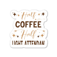 Gift For Flight Attendant Love Coffee Sticker | Artistshot