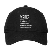 Writer Definition Funny Writing Write Author Book Novel T Shirt Adjustable Cap | Artistshot