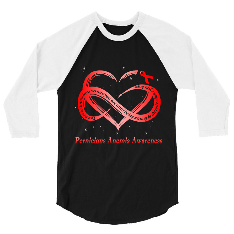 I Wear Red For Pernicious Anemia Awareness Warrior Pullover Hoodie 3/4 Sleeve Shirt by JosephWDaniels | Artistshot