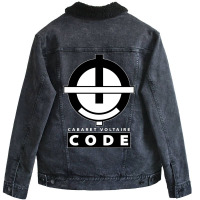 Cabaret Voltaire  Code Symbol. Premium Unisex Sherpa-lined Denim Jacket | Artistshot