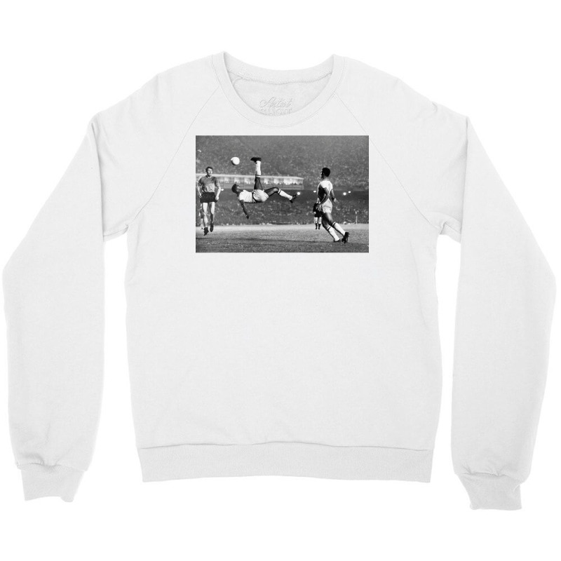 Pele Legendary Bicycle Kick Black And White Crewneck Sweatshirt | Artistshot