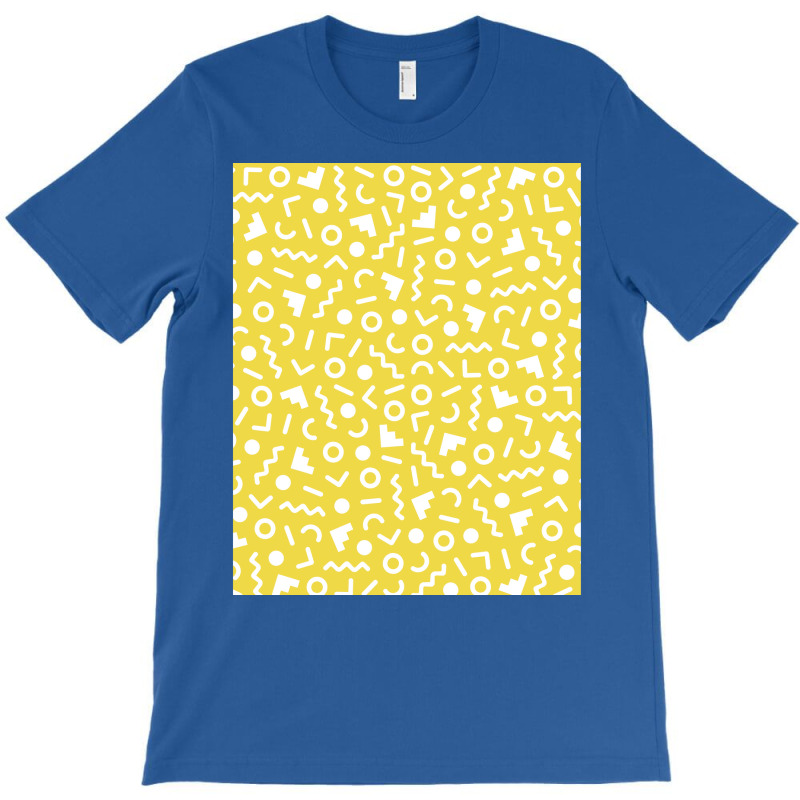 Colorful Retro Memphis Style Pattern Yellow Graphic T-Shirt by vonnezramzele | Artistshot