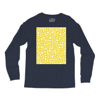 Colorful Retro Memphis Style Pattern Yellow Graphic Long Sleeve Shirts | Artistshot