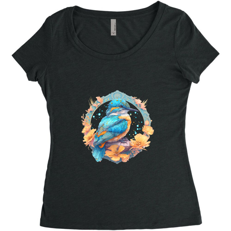 Kingfisher Heaven Women's Triblend Scoop T-shirt by MeganCangelosi | Artistshot