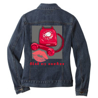 Dial My Number Relaxed Fit Ladies Denim Jacket | Artistshot