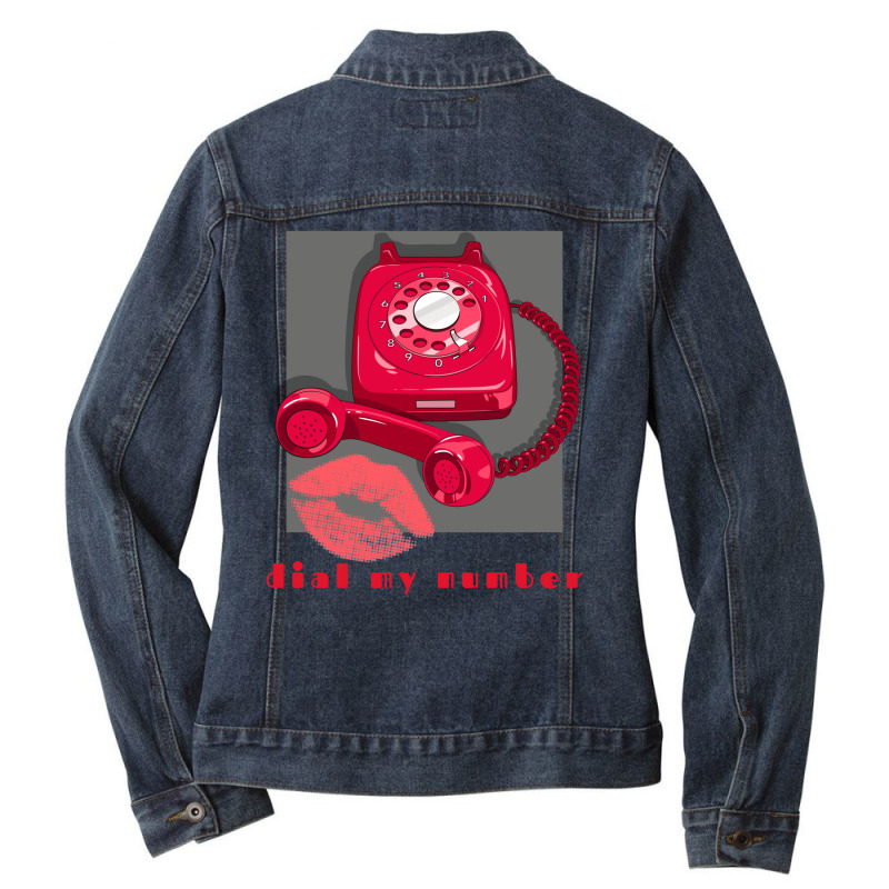 Dial My Number Relaxed Fit Ladies Denim Jacket by botitefinos | Artistshot