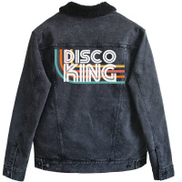 Disco King 80s Aesthetic Gifts And 80s Shirts Unisex Sherpa-lined Denim Jacket | Artistshot