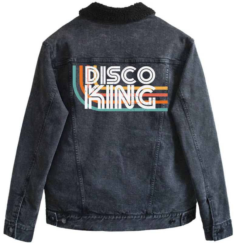 Disco King 80s Aesthetic Gifts And 80s Shirts Unisex Sherpa-Lined Denim Jacket by botitefinos | Artistshot