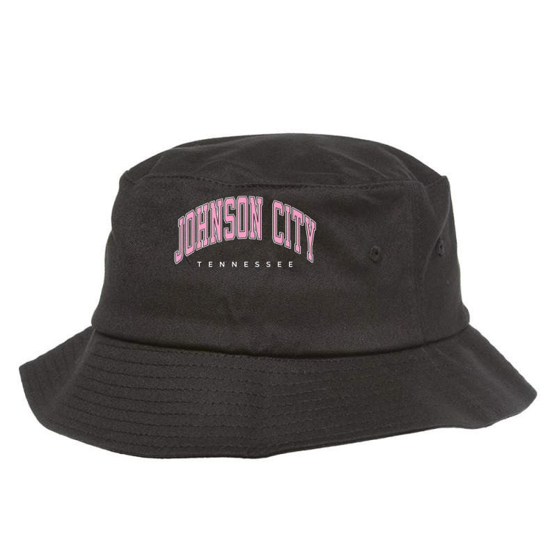 Johnson City Tennessee Tn Varsity Style Pink Text Premium Bucket Hat by JosephWDaniels | Artistshot