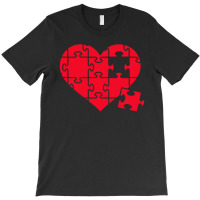 Jigsaw Puzzle Heart T-shirt | Artistshot