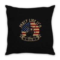 Party Like It's 1773 Funny Us History Boston Tea Vintage Throw Pillow | Artistshot