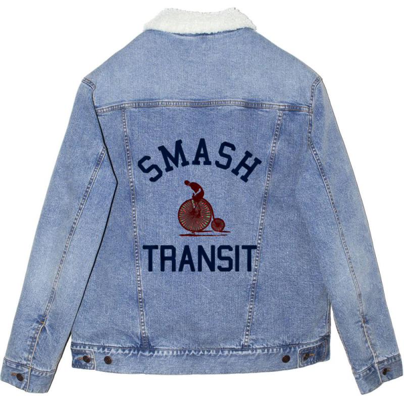 Super Smash Transit Cycling Unisex Sherpa-lined Denim Jacket | Artistshot